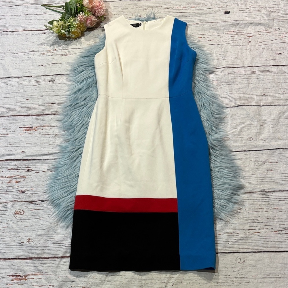 Rickie Freeman Teri Jon Colorblock Sheath Dress